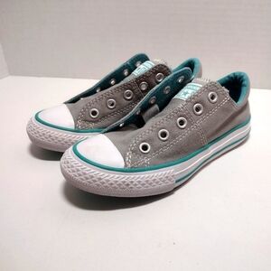 Converse Sneakers Junior Girls Size 12 Gray Teal